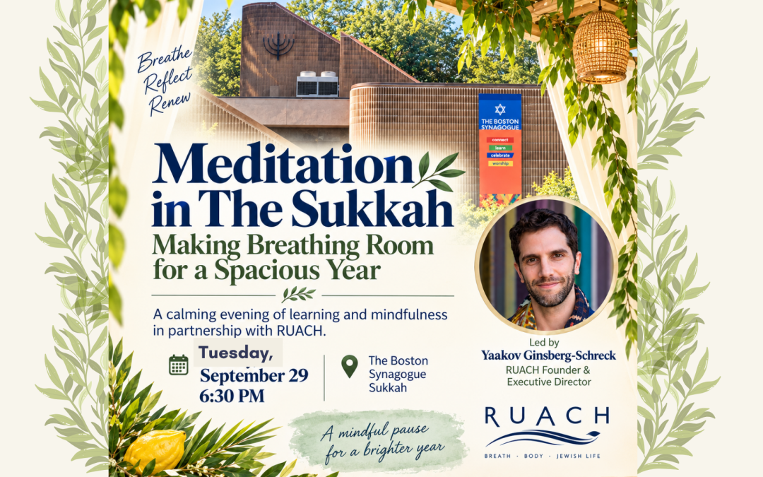 Meditation in The Sukkah: Making Breathing Room for a Spacious Year