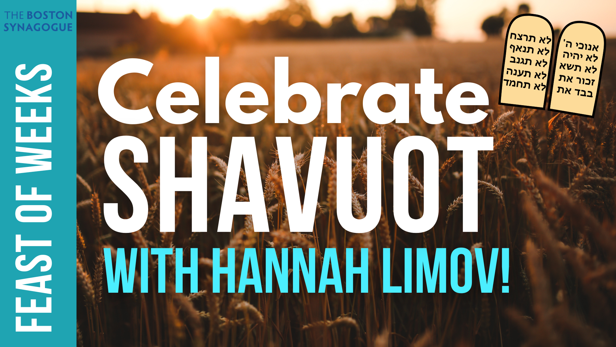 Erev Shavuot at The Boston Synagogue with Hannah Limov