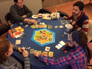 Game night around the table